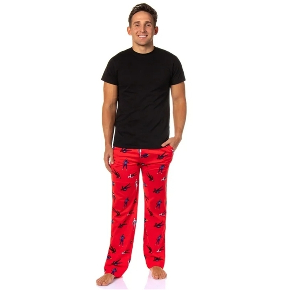 Marvel Men's Red Spider Man  Pajama Pants with Character Print Size L - Picture 1 of 12